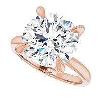 JEWELERYIUM 5 CT Round Cut Colorless Moissanite Engagement Ring, Wedding/Bridal Ring Set, Halo Style, Solid Sterling Silver, Anniversary Bridal Jewelry, Precious Ring for Woman