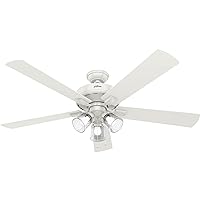 Hunter Fan Company 51103 Crestfield Ceiling Fan, 60, Fresh White
