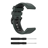 LICHIFIT 26MM Silicone Two-color Watch Strap Wristband Bracket for Garmin Fenix 7X / 6x / 5x / 3 Upgraded Parts