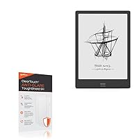BoxWave Screen Protector Compatible with Onyx Boox Note 2 - ClearTouch Anti-Glare ToughShield 9H (2-Pack), Anti-Glare 9H Tough Flexible Film Screen Protector