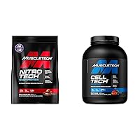 Whey Protein Powder Nitro-Tech Whey Protein Isolate & Peptides & nohydrate Powder Cell-Tech Creatine Powder