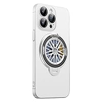 for iPhone 12 Pro case with Full Camera Protective [360° Rotating Gyroscope] [Hidden Kickstand] Compatible with MagSafe for Women Girls Men Phone Cover,6.1 inch,White