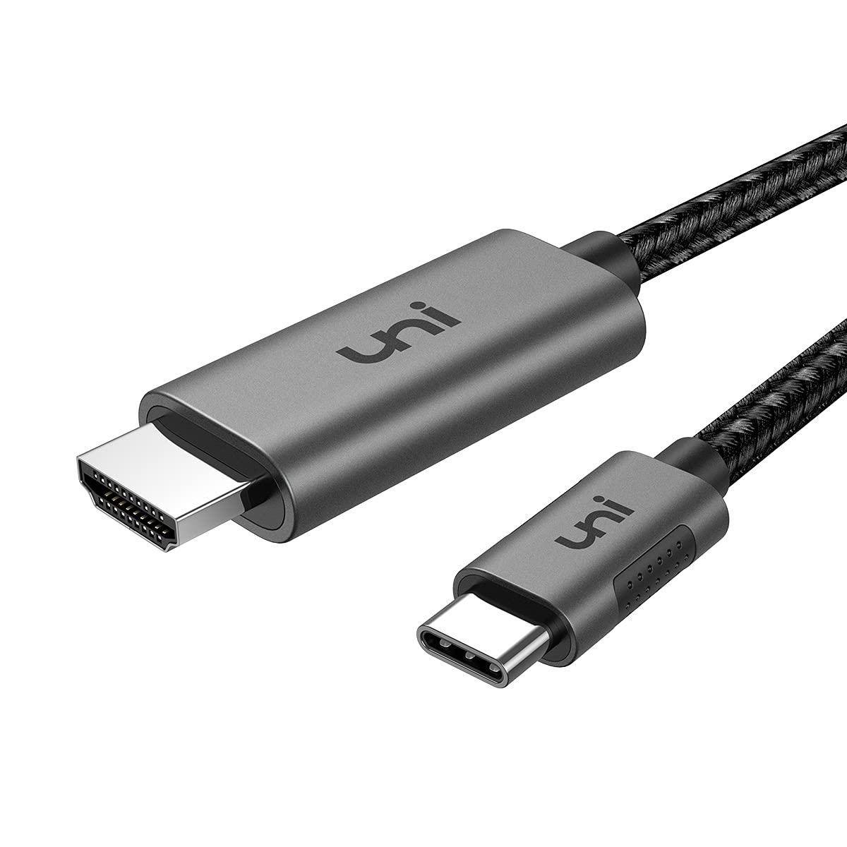 uni USB C to HDMI Cable for Home Office 6ft (4K@60Hz), USB Type C to HDMI Cable, Thunderbolt 4/3 Compatible with MacBook Pro 2021/2020, MacBook Air, iPad Pro 2021, Surface Book 2, Galaxy S23 and More