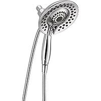 Delta Faucet 5-Spray In2ition 2-in-1 Dual Shower Head with HandHeld Spray, Chrome Hand Held Shower Head with Hose, Handheld Shower Heads, 1.75 GPM Shower Head, Chrome 58569-PK