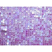 Sequin Clear New Paillette Dangle Mesh Lavender Fabric / 52