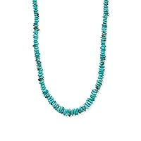 925 Sterling Silver 19 Mexican Campitos Turquoise Nugget Necklace is Crafted Chips Graduate From 12mm to Jewelry for Women