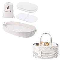 Ultimate Baby Changing Essentials Set: Baby Changing Basket Set w. Diaper Caddy Organizer Comfort and Organization for Every Parent