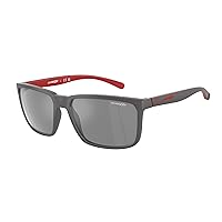 ARNETTE Stripe AN4251 Rectangle Sunglasses for Men + BUNDLE With Designer iWear Complimentary Eyewear Kit
