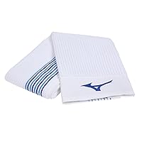 Mizuno Retro Strip Caddy Towel | Golf Towel | Staff Color,White/Blue