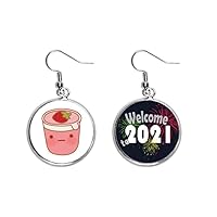 Facial Expression Strawberry Ice Ear Pendants Earring Jewelry 2021 Blessing