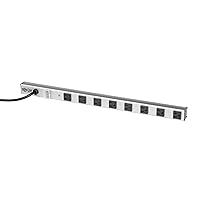 Tripp Lite 8 Outlet Power Strip with Surge Suppression, 6ft. Cord, Metal, 24 in. length, (SS240806)