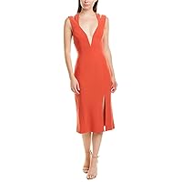 Finders Keepers Women's Lines Sleeveless Plunging Stretch Midi Sheath Dress