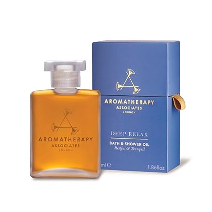 Aromatherapy Associates Deep Relax Bath and Shower Oil. Luxurious Bath Oil for Restorative Sleep. Made with Vetivert, Chamomile and Sandalwood Essential Oils (1.86 fl oz)