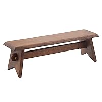 Dollhouse Early American Rustic Trestle Bench Seat Pioneer Dining Furniture