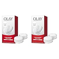 Olay Facial Cleaning Brush Advanced Facial Cleansing System Replacement Brush Heads, 2 Count (Pack of 2)