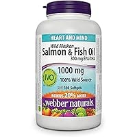 Wild Salmon & Fish Oil 1000 mg (EPA 180 DHA 120) Bonus Size 150+30 Softgels