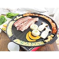Queen Sense Korean BBQ Samgyeopsal Non-Stick All powerful Stovetop Grill Pan - Drain grease system