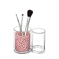Cosmetic Organizer, pen holder, transparent, acrylic organizer, brushed holder, decorations, store cottons, holds make up