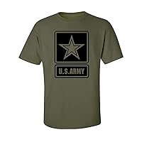 US Army Star Modern Logo Short Sleeve T-Shirt in Military Green