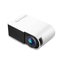 The New Home Projector LED Portable Projector Can Be Micro-Power External Mobile Entertainment HD 1080 (Color : White)