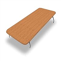 Wood Rectangular Fitted Table Cover, Wood Style Texture, Suitable for Rectangular Table Home Interior, 24