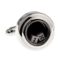Dice Die Craps Game Really Moves Pair Cufflinks in a Presentation Gift Box & Polishing Cloth