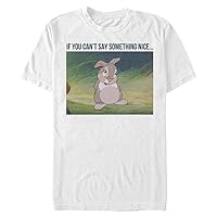 Disney Big Bambi Thumper Meme Men's Tops Short Sleeve Tee Shirt, White, X-Large Tall