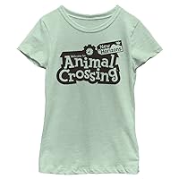 Animal Crossing Kids' Bw New Horizons Logo T-Shirt