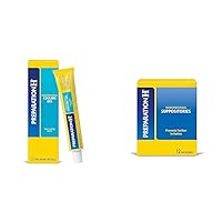 Preparation H Hemorrhoid Cooling Gel with Aloe Tube and Hemorrhoid Suppositories for Discomfort Relief