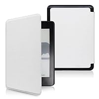 for Kindle Paperwhite 5 11Th Gen Ebook Reader Cover for Kindle Paperwhite 6.8Inch Pu Leather Smart Cover with Auto Sleep Wake,White
