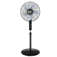 Oscillating 16″ Adjustable 3 Speed Pedestal Stand Fan with Remote Control for Indoor, Bedroom, Living Room, Home Office & College Dorm Use