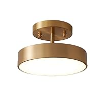 通用 Flush Mount Ceiling Lamp Acrylic Dimmable Chandelier Fixture for Kitchen Allway Bedroom Laundry-Copper 20x10cm