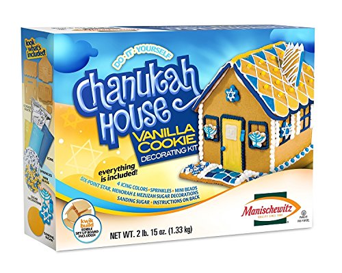Manischewitz Do-It-Yourself Chanukah House Vanilla Cookie Decorating Kit - Net Wt. 2lb. 15oz(1.33 kg)