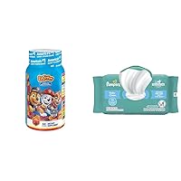 L'il Critters Paw Patrol Gummy Vites Daily Gummy Multivitamin for Kids, 60 Gummies and Pampers Baby Clean Wipes, 1 Flip-Top Pack (72 Wipes)