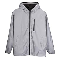 Reflective Jacket Coat For Men Women Unisex Couple Hooded Waterproof Windbreaker Outdoor Runing Cycling Jackets