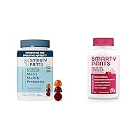 SmartyPants Multivitamin for Men, Organic Gummies: Probiotics, CoQ10, Methylfolate & Gummy Multivitamin for Women 50 and Over: Omega 3 Fish Oil (EPA/DHA), Methylfolate