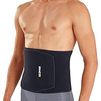 Bracoo Waist Trimmer Wrap,Sweat Sauna Slim Belly Belt for Men & Women-Abdominal Waist Trainer,Increased Core Stability, SE22
