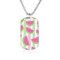 Lovely Watermelon Necklace Custom Memorial Necklace Personalized Photo Pendant Jewelry for Women Men