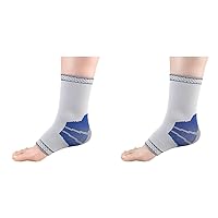 OTC Elastic Ankle Support Sleeve, Compression Brace for Ankle and Foot Pain, Large (Pack of 2)