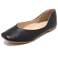 Ballet Flats Women Square Toe Work Dolly Shoes