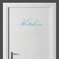 Kitchen Calligraphy Decal 'Writing' | 22cm Wide | 16 Colours, Colour:Light Blue