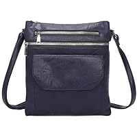Fontanella Fashion Women's Lightweight PU Leather Practical Casual Ladies Small Sling Shoulder Handbag Crossbody Bag