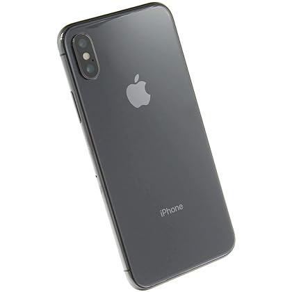 Apple iPhone X, 64GB, Space Gray - Fully Unlocked (Renewed Premium)