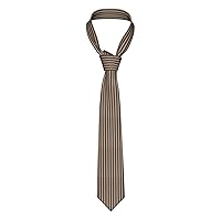 Brown Strip Printed Casual Tie,Men'S Suit Tie,Men'S Formal Business Tie,Wedding Party Dress Accessories
