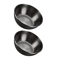 BESTOYARD 2pcs Dipping Dish Sauce Dish Mini Food Pudding Dip Bowls Round Seasoning Dishes Sauce Bowls Sushi Dipping Saucers Sauce Cups Side Dish Child Pickle Dish Seafood Stainless Steel