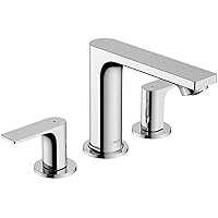 Hansgrohe Rebris E Contemporary 2-Handle 3-Hole 5-inch Tall Bathroom Sink Faucet in Chrome, 72532001