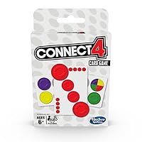 Hasbro Gaming Connect 4 Card Game for Kids Ages 6 and Up, 2-4 Players 4-in-A-Row Game