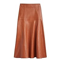 CHCDP Women's U Leather Skirt Skirt Autumn High Waist Slim Medium Long Skirt (Color : D, Size : XX-Large)