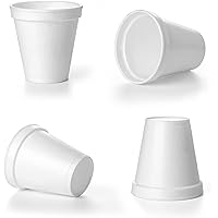 8 OZ Foam Cups. Pack of 100 Count.Disposable Hot and Cold Foam Cups. Coffee Cups, Insulated