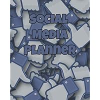 Social Media Planner | 8 x 10 | 160-pg | Journal / Notebook / Marketing Post Blog |